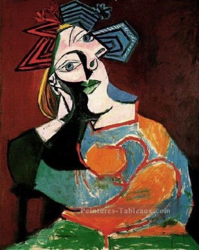  mme - Femme accoudee 1937 cubist Pablo Picasso
